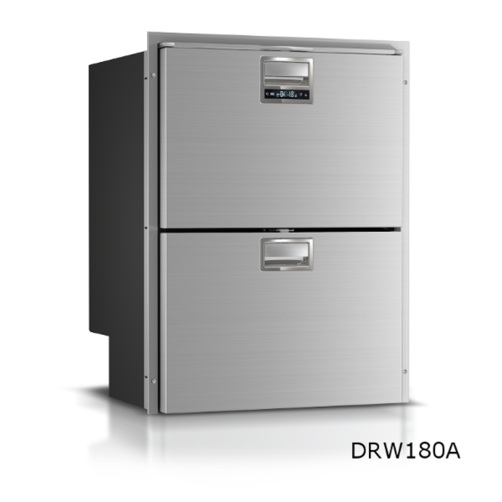 DW180 - 150 Litre frost free double drawer marine combination fridge freezer