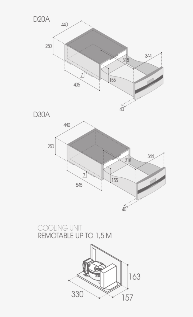 Vitrifrigo 12 volt drawer fridge dimensions